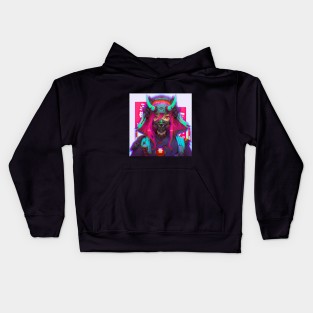 Cyborg Ninja Girl Kids Hoodie